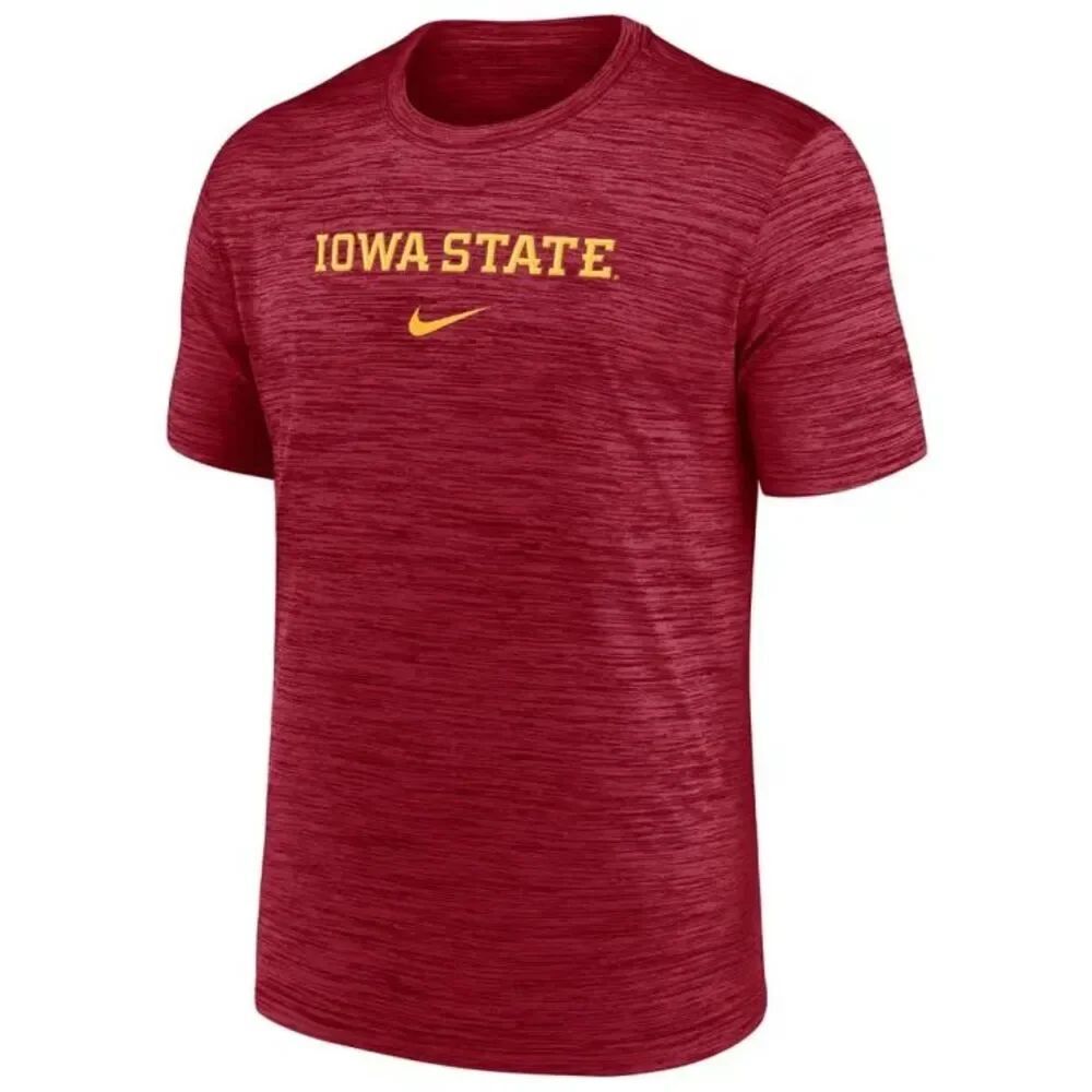 Nike Iowa State Cyclones Red Nike Velocity Team Issue Short Sleeve T Shirt XXL